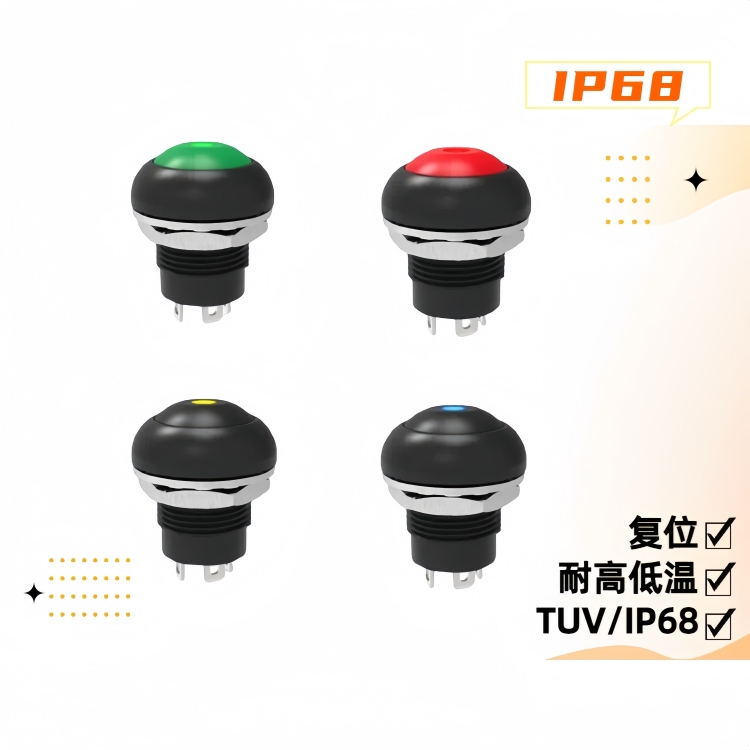 12mm IP68復(fù)位防水開關(guān) 12mm IP68復(fù)位防水開關(guān)